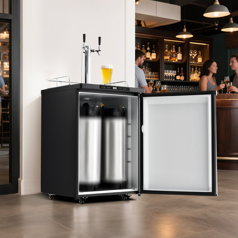 Réfrigérateur à bière à deux robinets avec réservoir de CO2