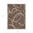 3' X 5' Brown Abstract Washable Indoor Outdoor Area Rug