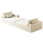 Méridienne surdimensionnée surdimensionnée - Chaise de 102 po avec lit inclinable sans assemblage requis Velours côtelé beige-709509188