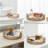Set Of 3 Round Bamboo Trays With Handles, Brown Woven Decorative Serving Or Display Trays