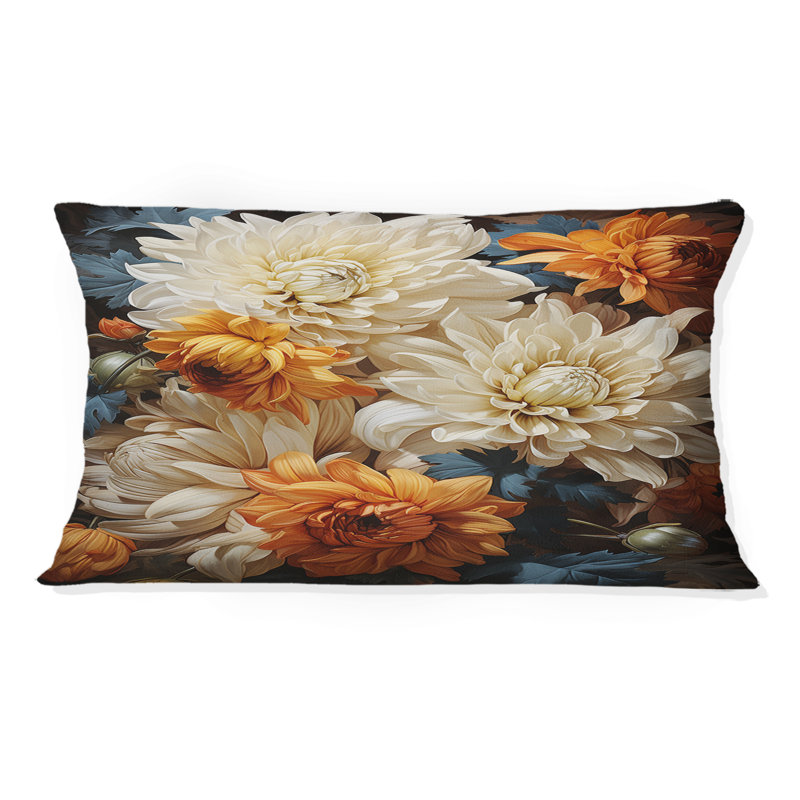 Chrysanthemums Autumn Gold Showcases - Coussin décoratif imprimé