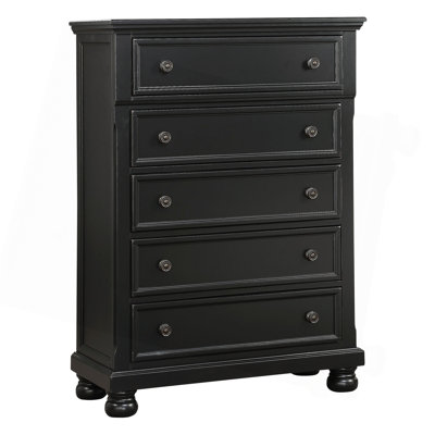 Casual Transitional Styling 1Pc Chest Of Drawers Bun Feet Bedroom Furniture