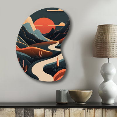 Pin, paysage graphique en terre cuite, paysage III