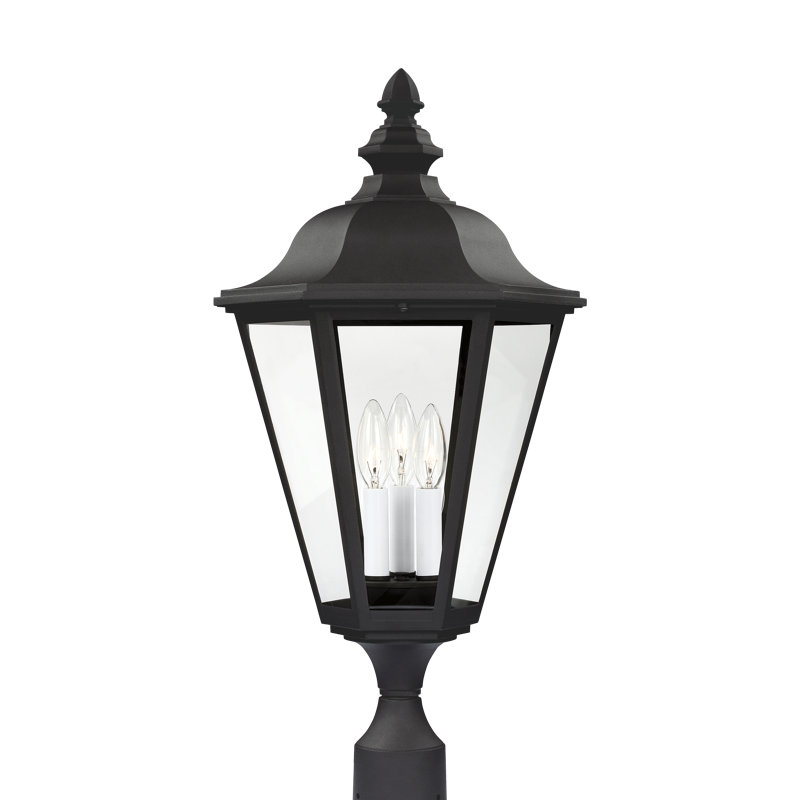 Lampadaire d'extérieur Brentwood à trois lumières de Génération Lighting , Noir, Non