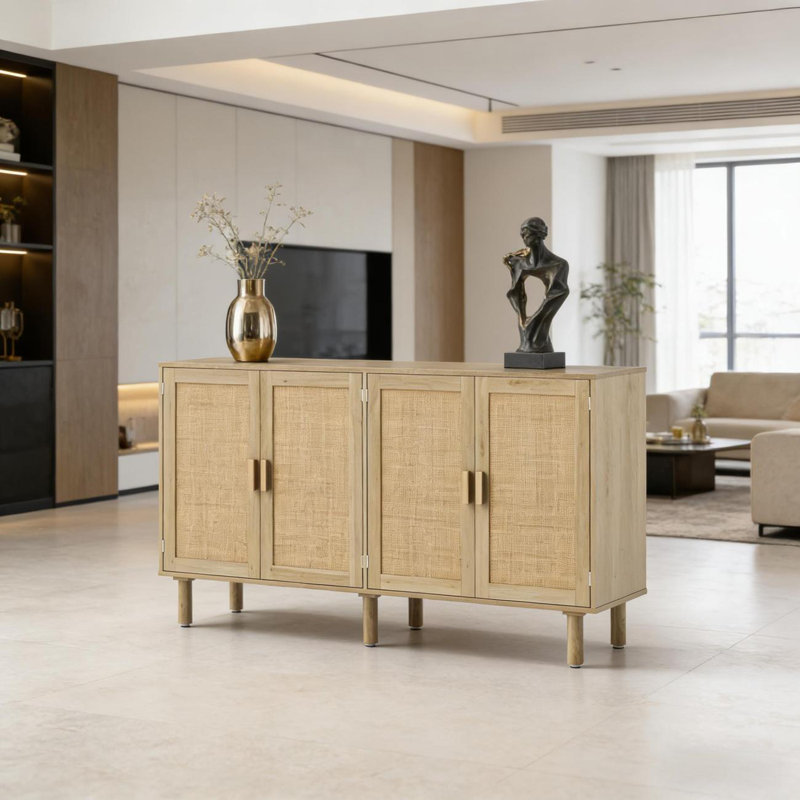 Rattan Storage Cabinet,Hall Sideboard Cabinet,Buffet Cabinet,Coffee Bar Cabinet