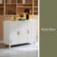 Buffet Ideboard avec texture ondulée, armoire d'appoint blanche avec porte, bibliothèque moderne pour le salon de la cuisine