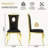 Montzerrat Upholstered Leather Dining Chair With Circular Hole Backrest And Carved Stainless Steel Legs, Armless Side Chair For Dining Room, Living Room, Or Bedroom -71803942-71803937