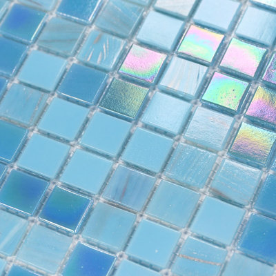 Carreau de mosaïque blanc pour mur et plancher 12,9 po x 12,9 po avec veines dorées White Glod (ensemble de 10)