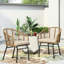 Chaise d'extérieur, aspect moderne, coussins à eau, l 22,61 x P 29,47 H 22,48 po, assemblage requis, chaise brune et beige pour patio, 22,48 po, 29,47 H, et plus