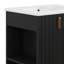 Meuble-lavabo 24 po avec lavabo, armoire de rangement simple autoportante avec tablette de porte, rangement latéral ouvert, porte à fermeture douce-542295023