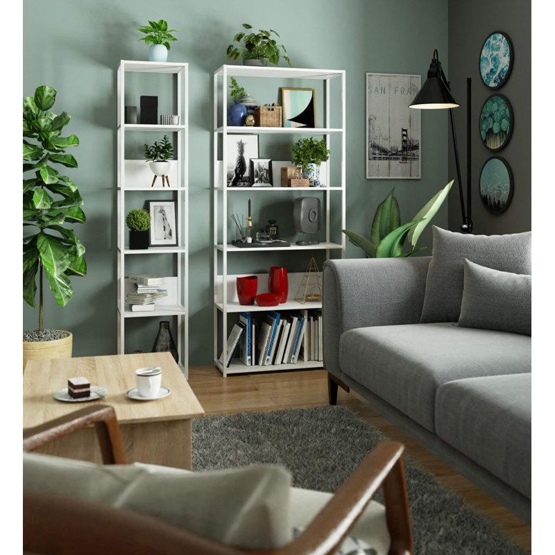 Auzinda 192cm H Metal Bookcase, (6 shelves) 192cm H x 40cm W x 32cm D