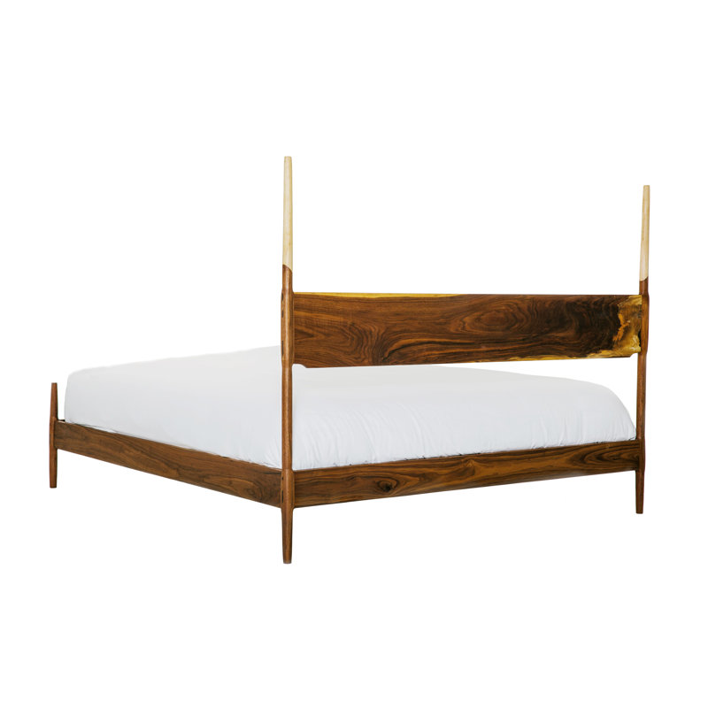 Dansk Solid Wood Bed, Queen, Walnut/Maple