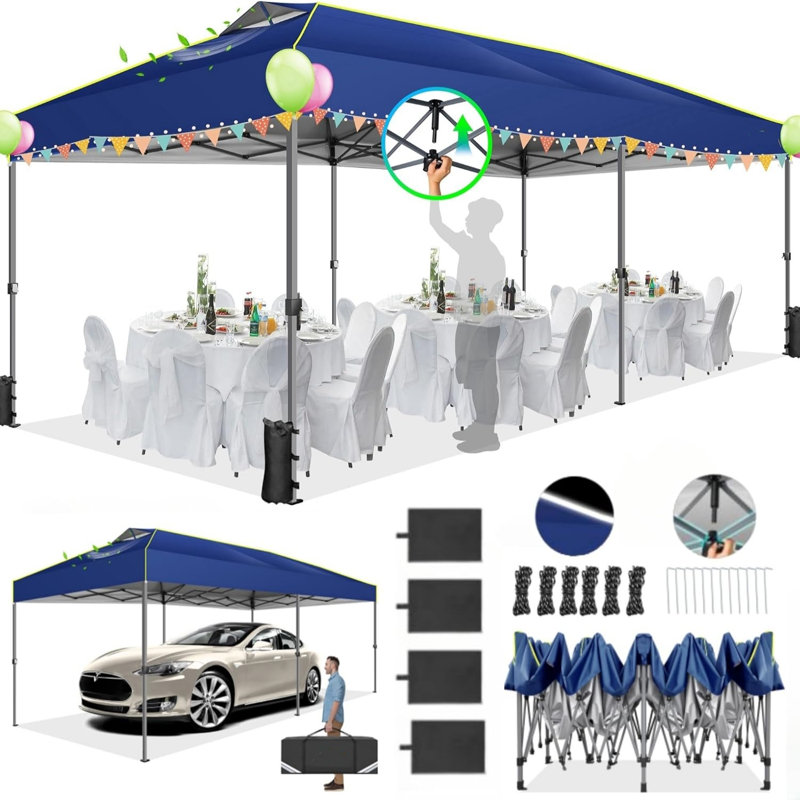 Tente Pop Up auvent Ez Up, Bleu très foncé