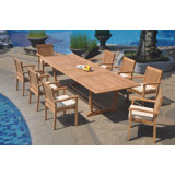 Manzanita Outdoor 11 - Piece Teak Dining Set