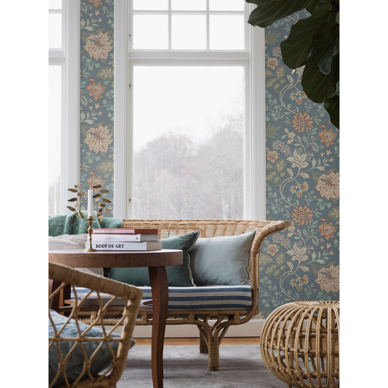 Boråstapeter Alicia Wallpaper, Blue/Beige