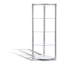 Tablette triangulaire en verre trempé / cadre chromé