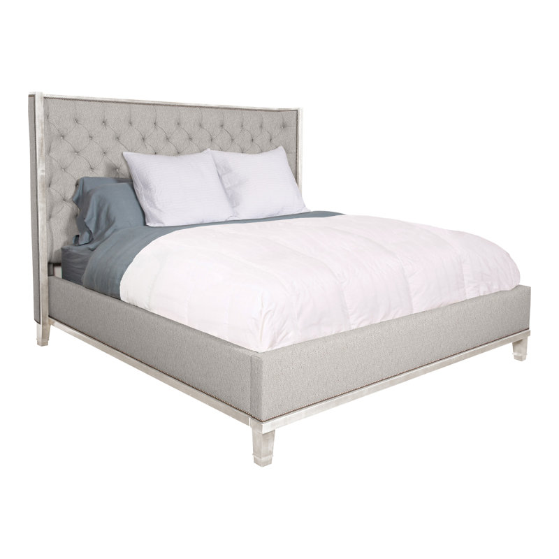 Michael Weiss Barrett King Bed, Tuck Linen, Casa Blanca, Yes