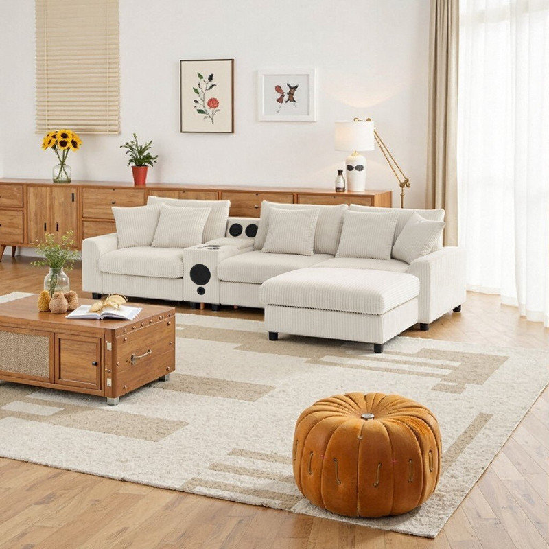 Canapé en L Smart Modular, Beige