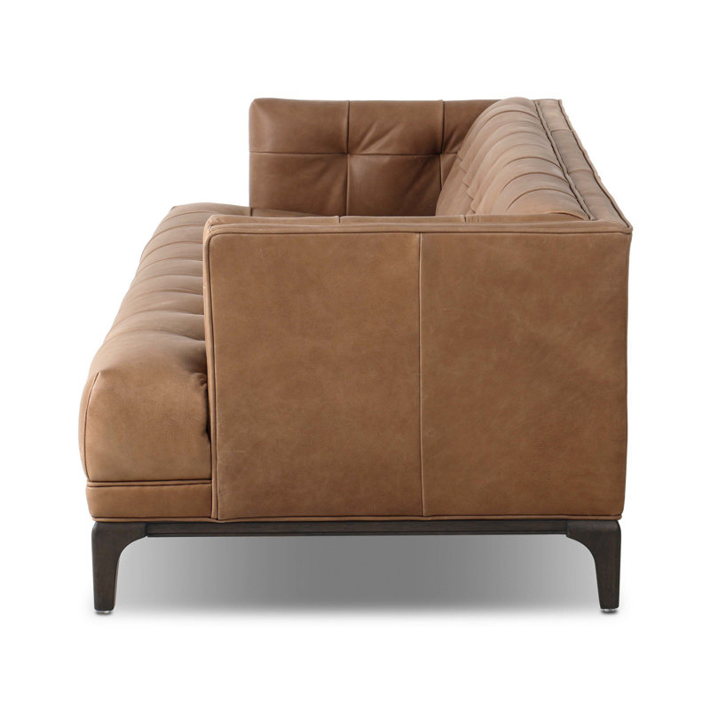 Dylan Sofa-78"-Rider Black, Palermo Drift Genuine Leather
