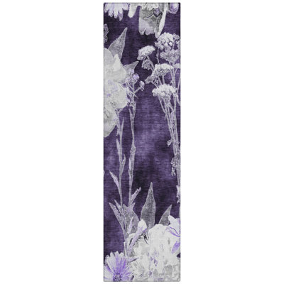 Machine Washable Indoor/Outdoor Chantille ACN2796 Floral Rug