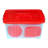 Red 27 Container Food Storage Set with Lid
