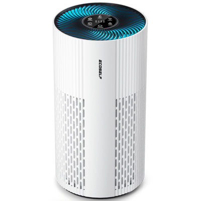 Purificateurs d'air ECOSELF pour grande pièce de maison jusqu'à 1500 pieds carrés, HEPA avec mode de sommeil ultra-silencieux de 20dB, flux d'air à 360 °