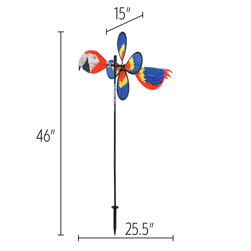 Pivoting Parrot Bird Spinner