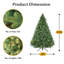 Arbre de Noël artificiel 4,5 pi avec 561 branches d'épinette pré-éclairé 4,5 pi-767290435
