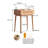 Natural Wood Top Dresser With Storage Drawer, 23.43In Depth, Solid 60Cm Wide Compact Storage, 29.9In Height,