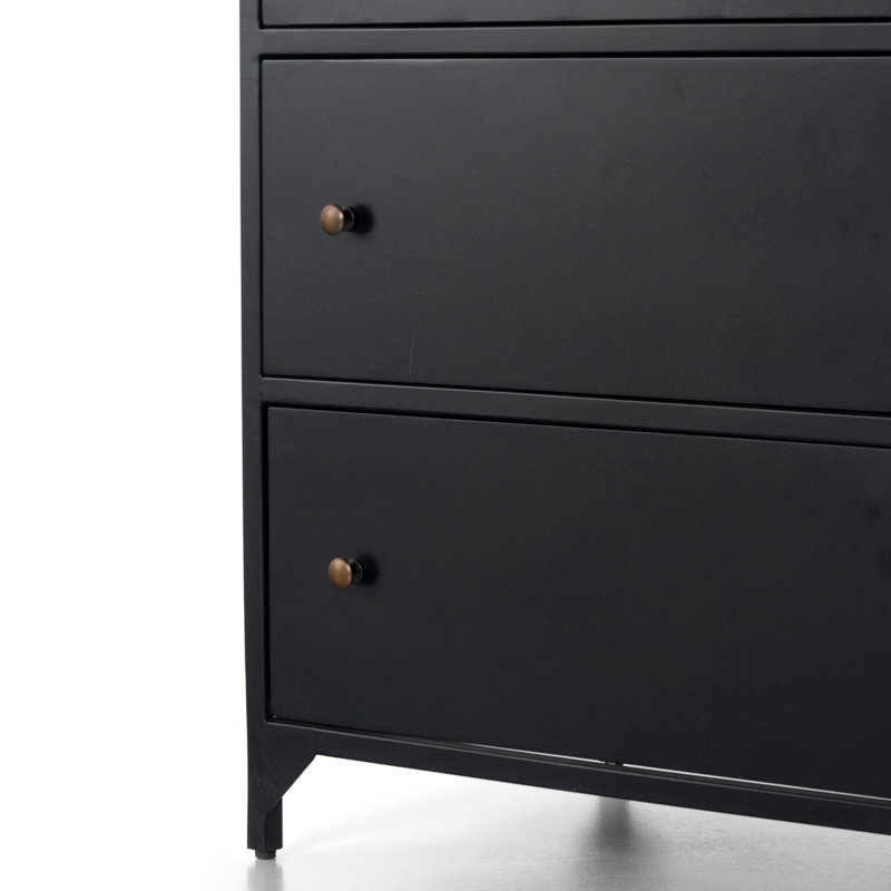 Belmont 3 - Drawer Iron Nightstand, Black