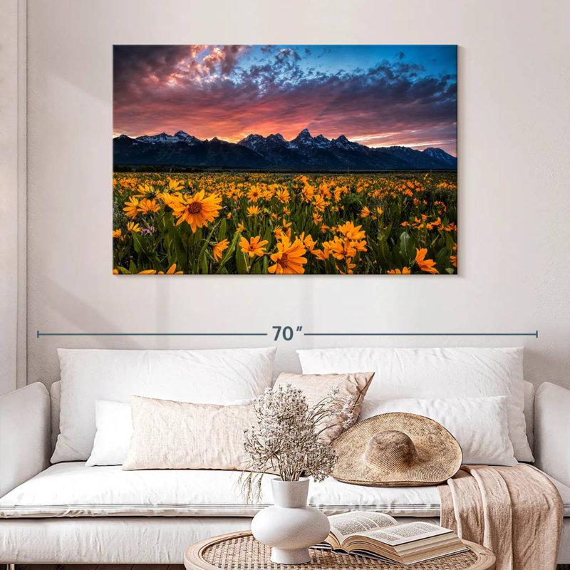 Grand Teton Wildflowers, 32" H x 48" W