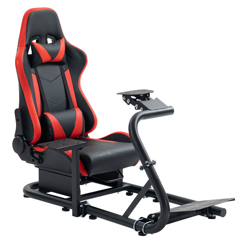 Anman Racing Sim Cockpit Steering Wheel Stand with Seat Fit Logitech G29 G920, Not Include Steering wheel & Wheels & Pedals and Shifter Handbrake