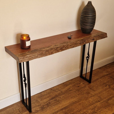 Walnut Solid Wood Rectangular Console Table