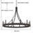 Marconi 12-Light Dimmable Wagon Wheel Chandelier -1213244987