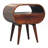 Wood Large Chestnut Circular Open Bedside