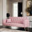 Maymie 71'' Velvet Convertible Sofa-950223544-950223542
