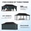 Pavillon de jardin permanent en aluminium galvanisé à toit double en acier galvanisé à toit rigide avec filet et rideaux pour terrasse, pelouse et cour arrière (amélioré) COBIZI 12 x 20-129222338