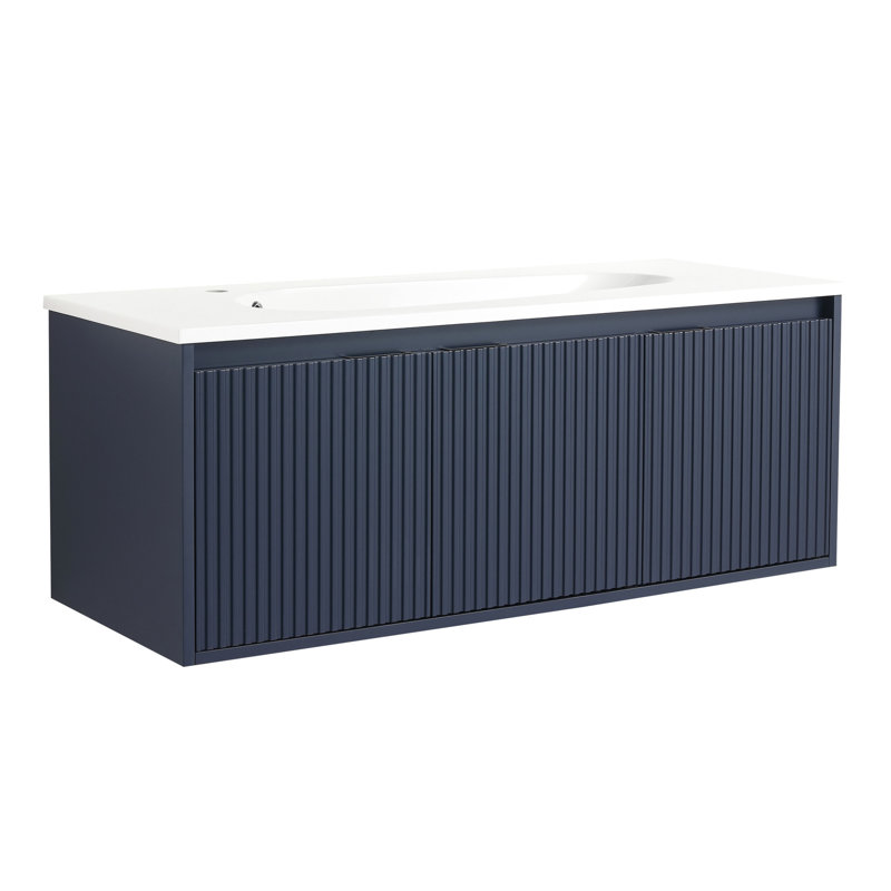 Meuble-lavabo moderne avec lavabo en résine 48 po Modern