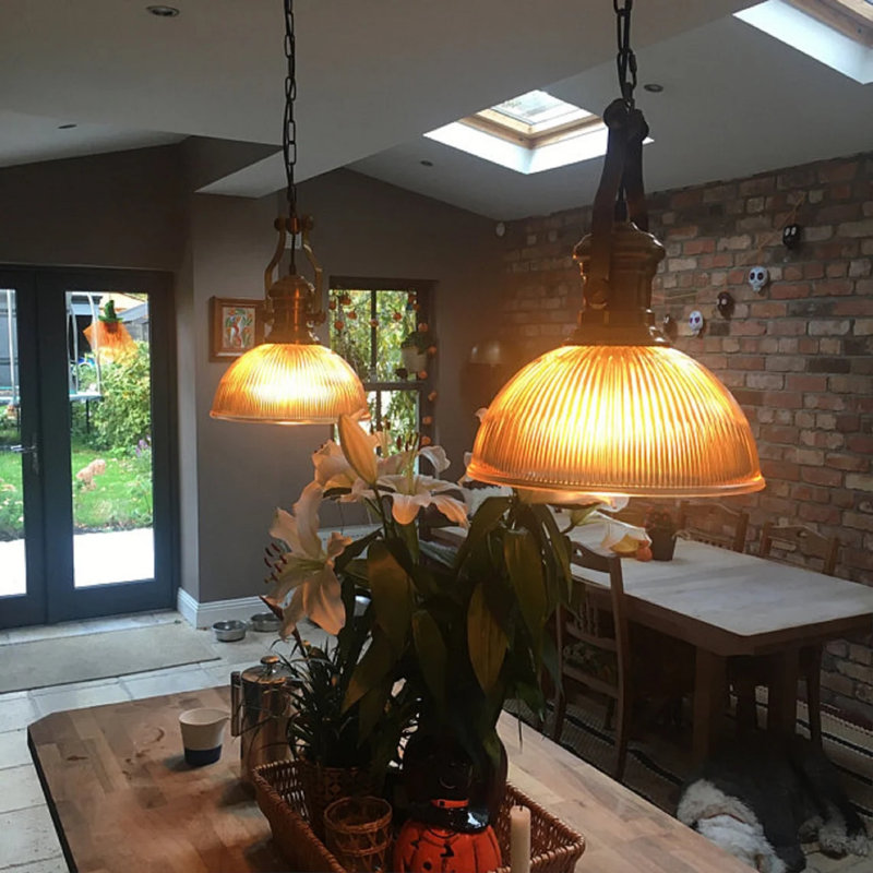 1 - Light Single Glass Dome Pendant