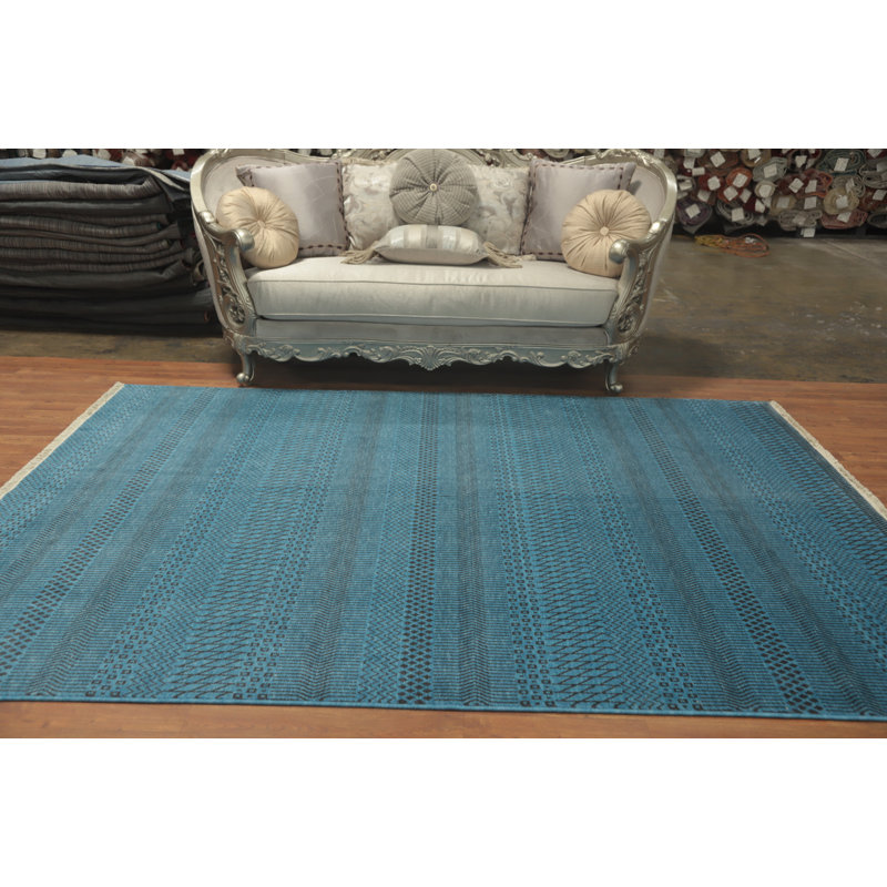 Tapis bleu Gabbeh 6 x 9