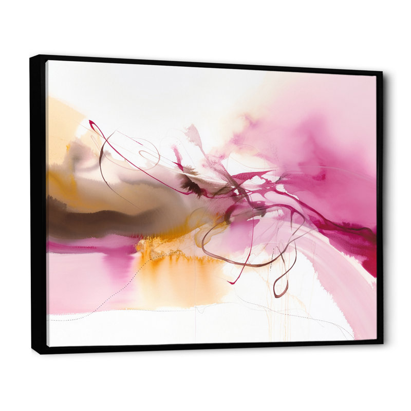 «Connaissances des rêves», peinture Harmony I - reproduction sur toile, H 34 po x l 44 po, Cadre flottant noir