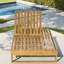 Méridiennes de patio réglables, chaise longue en bois d'acacia pour bord de piscine