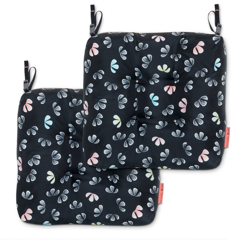 Coussins de chaise de patio résistants à l'eau Vera Bradley par Classic Accessories, Papillons Gingko