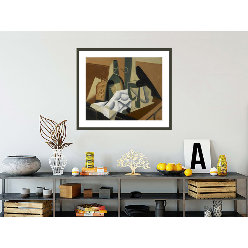 «The nappe» par Juan Gris, impression giclée sur cadre, H 33,5 po x l 39,14 po