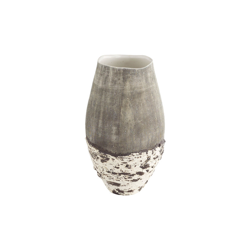 Calypso Handmade Ceramic / Porcelain Table Vase, 10" H x 5" W x 5" D