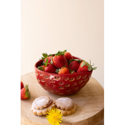 Céramique fraise kiva (min 2)
