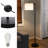 Arc Floor Lamp - 63-Inch-Tall Modern Floor Lamp with Linen Shade and LED Bulb - Lamp for Bedroom, Home Office, or Living Room Decor