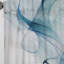 Calligraphie abstraite blanc et gris au trait - Rideau abstrait obscurcissant - 1 panneau-107832213