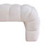 Modern Upholstered Armless Bed Bench, Channel Tufted Couch Daybed Chaise, Ivory Chenille-1045609951
