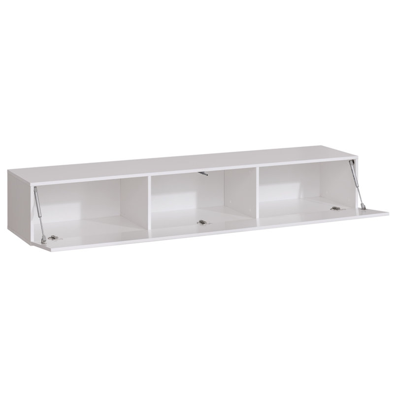 Brittani TV Stand for TVs up to 65", White/White High Gloss